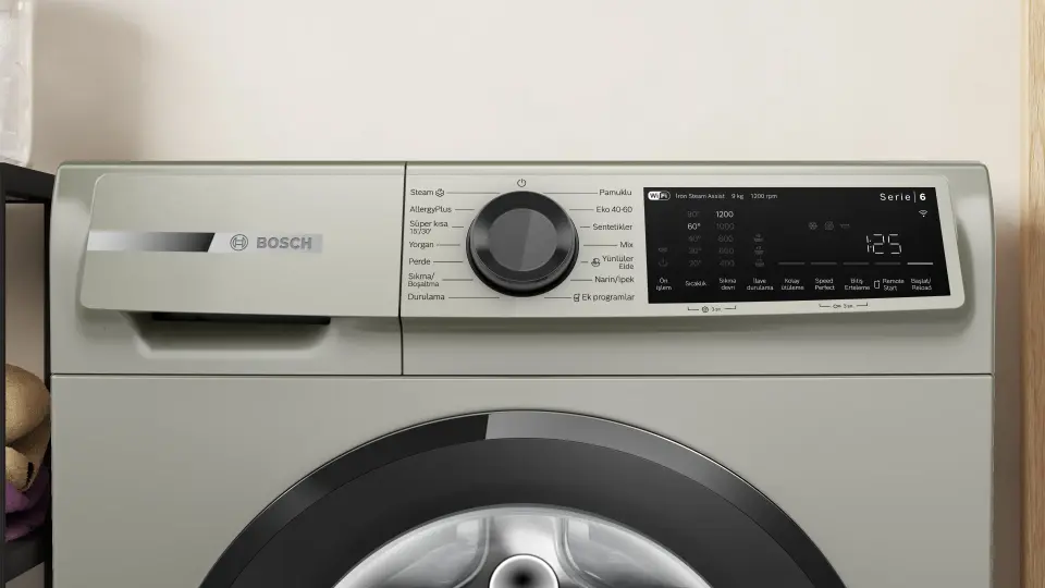 Bosch Serie 6 Çamaşır Makinesi 9 kg Gümüş WGK242ZXTR