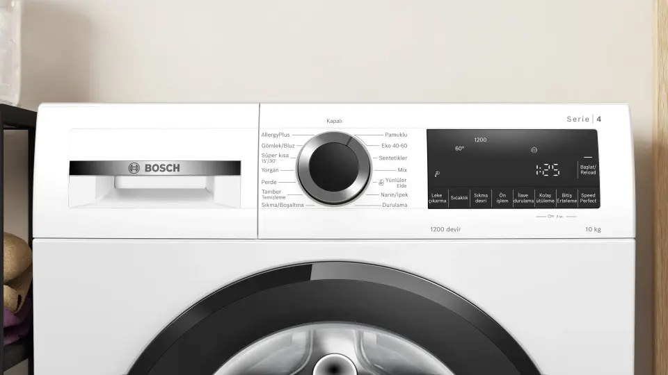 Bosch Serie 4 Çamaşır Makinesi 10 kg Beyaz WGA25203TR