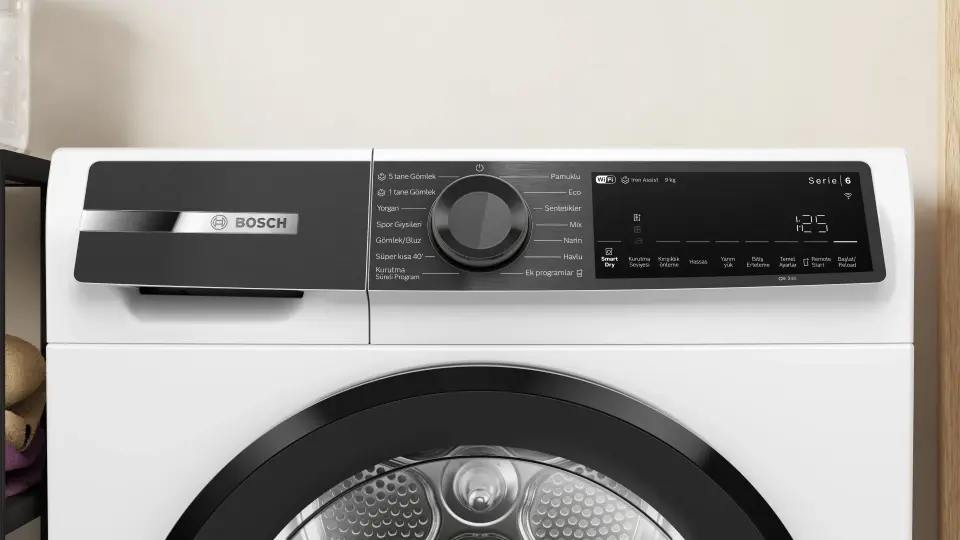 Bosch Serie 6 Isı Pompalı Kurutma Makinesi 9 kg Beyaz WQK242C0TR