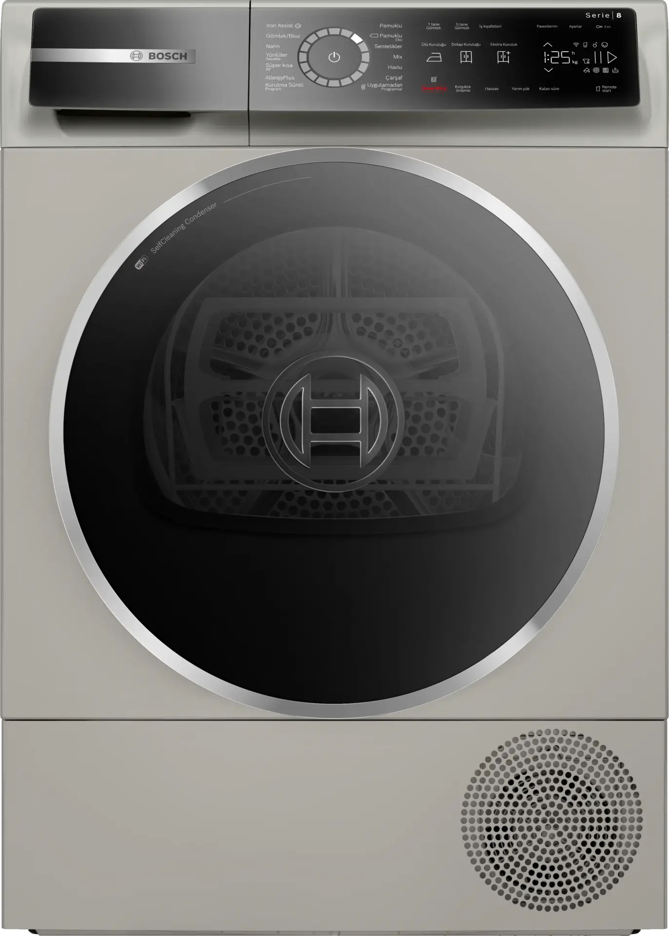 Bosch Serie 8 Isı Pompalı Kurutma Makinesi 9 kg Gümüş WQB245AXTR