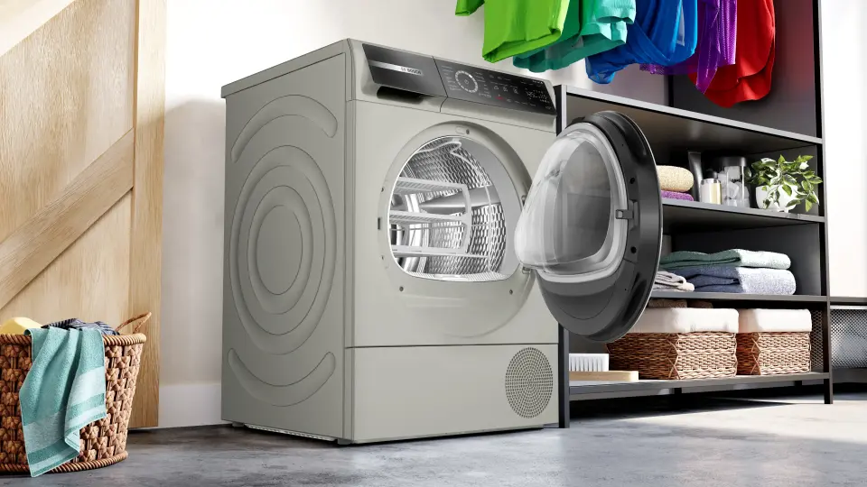 Bosch Serie 8 Isı Pompalı Kurutma Makinesi 9 kg Gümüş WQB245AXTR