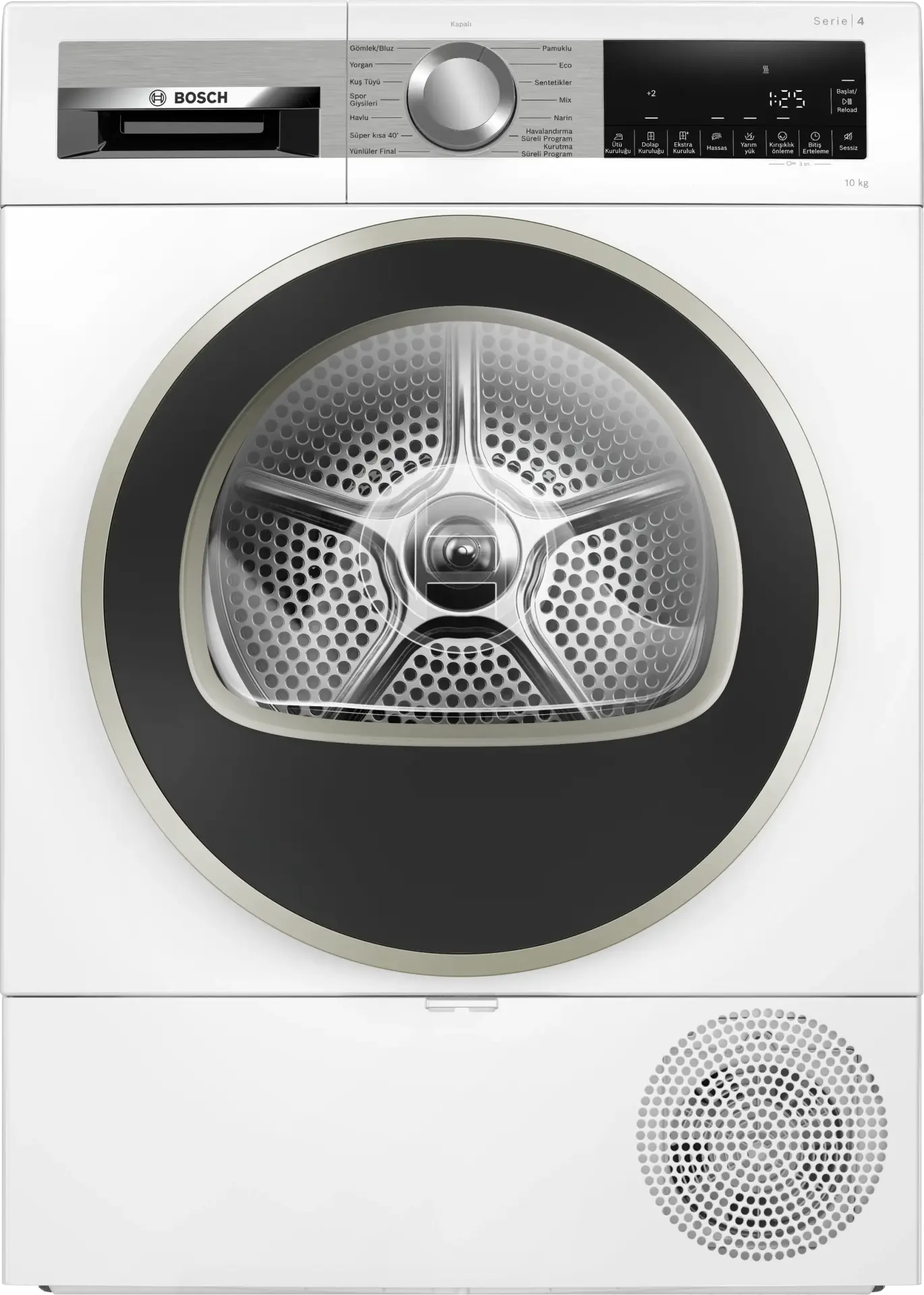 Bosch Serie 4 Isı Pompalı Kurutma Makinesi 10 kg Beyaz WQG25201TR