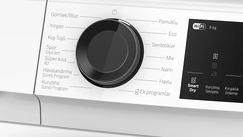 Bosch Serie 6 Isı Pompalı Kurutma Makinesi 9 kg Beyaz WQJ24200TR
