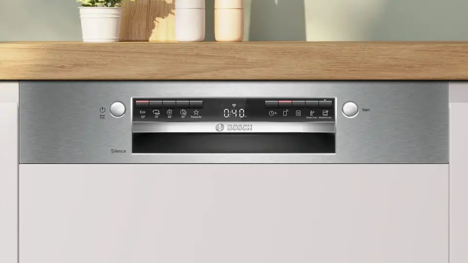 Bosch Serie 4 Yarı Ankastre Bulaşık Makinesi 5 Programlı Paslanmaz Çelik SMI4IKS50T