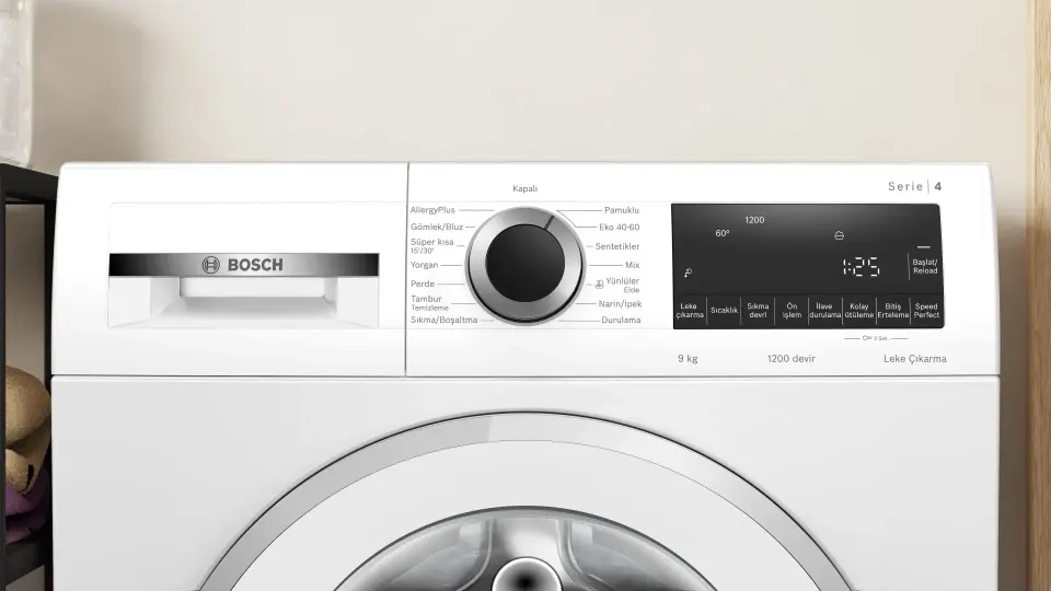 Bosch Serie 4 Çamaşır Makinesi 9 kg Beyaz WGA242X3TR