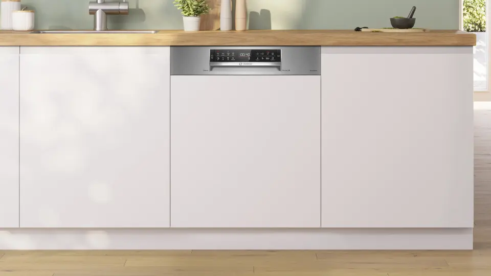 Bosch Serie 6 Yarı Ankastre Bulaşık Makinesi 8 Programlı Paslanmaz Çelik SMI6EKS81T