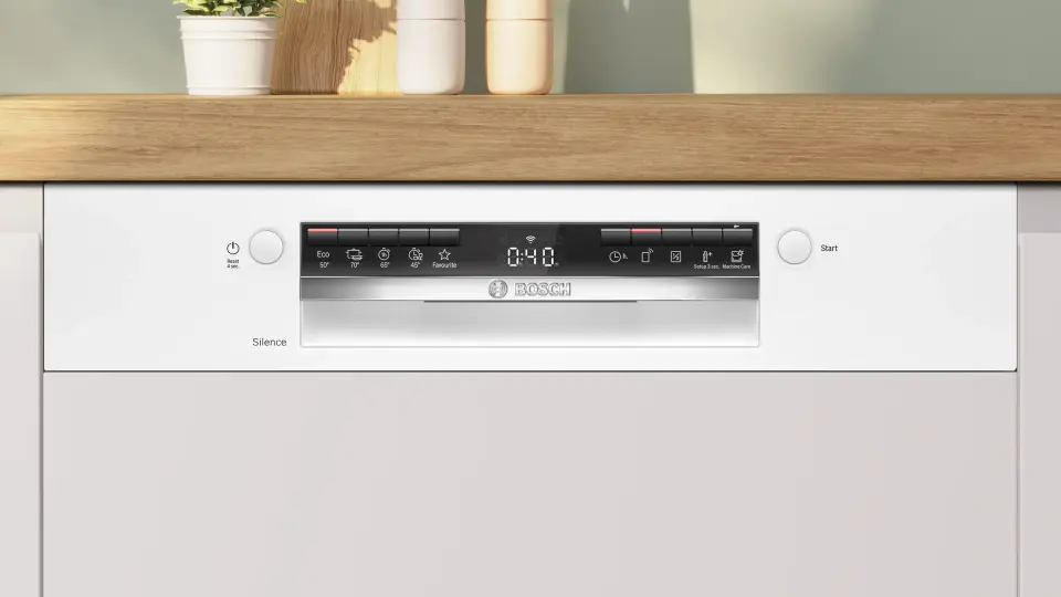 Bosch Serie 4 Yarı Ankastre Bulaşık Makinesi 5 Programlı Beyaz SMI4IKW50T