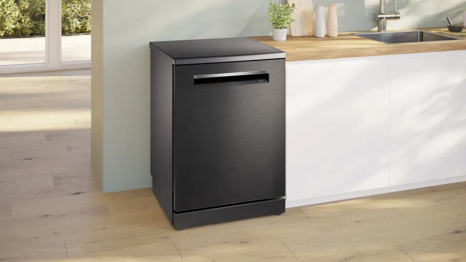 Bosch Serie 6 Solo Bulaşık Makinesi 6 Programlı Siyah Inox SMP6ENC60T