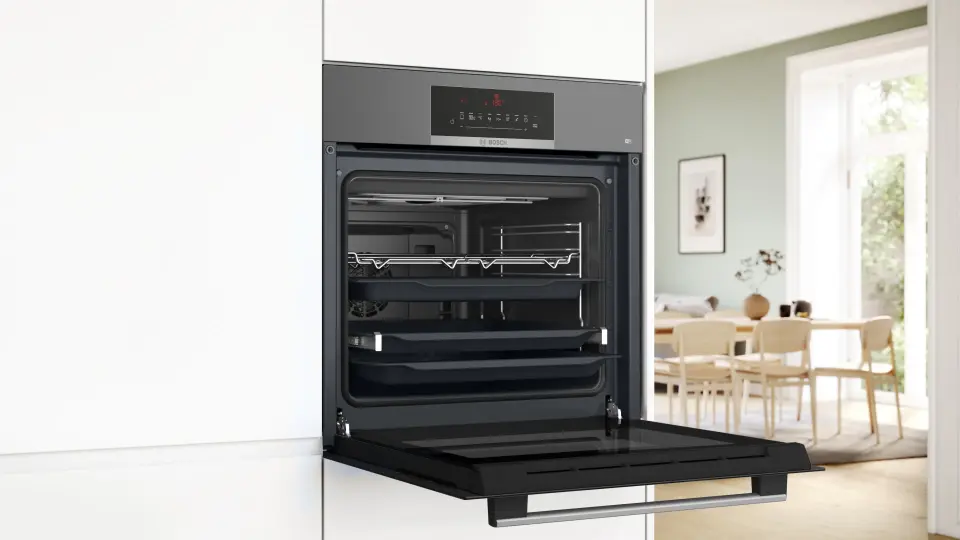 Bosch Serie 6 Ankastre Fırın 66 Litre Antrasit Gri HBJ559EH6T