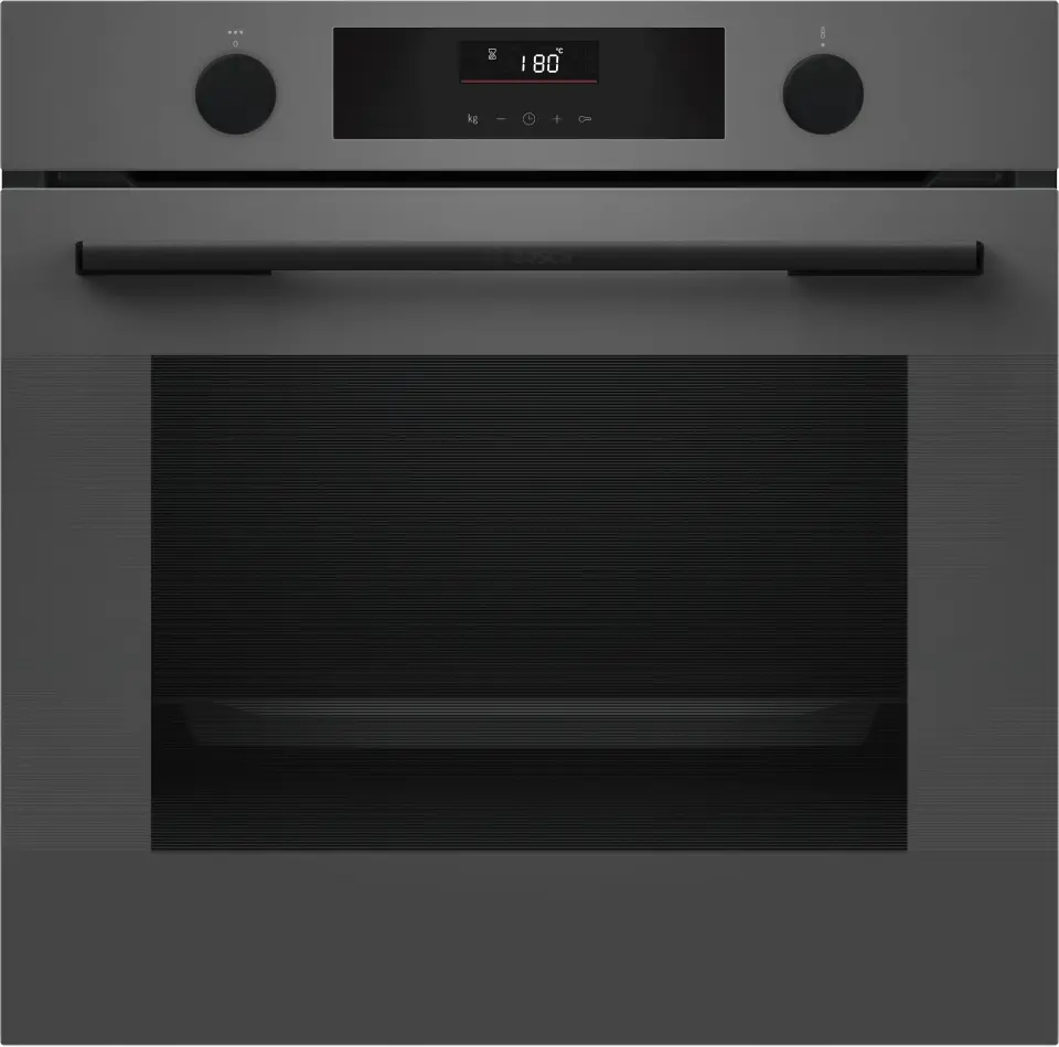 Bosch Serie 4 Buhar Destekli Ankastre Fırın 76 Litre Antrasit Gri HUA736EN0T