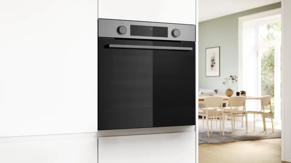 Bosch Serie 4 Buhar Destekli Ankastre Fırın 76 Litre Inox HUA717BR0T