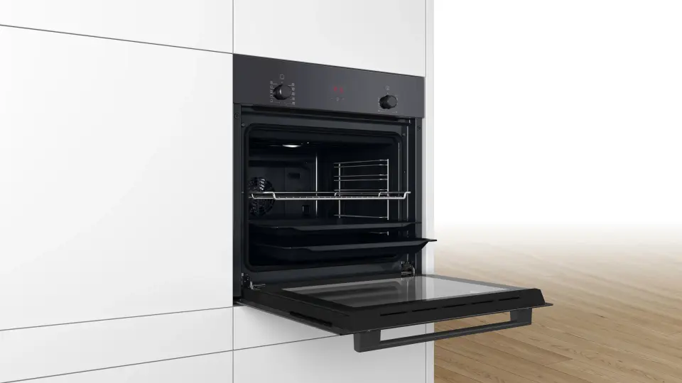Bosch Serie 2 Ankastre Fırın 66 Litre Siyah HBF512BB1T