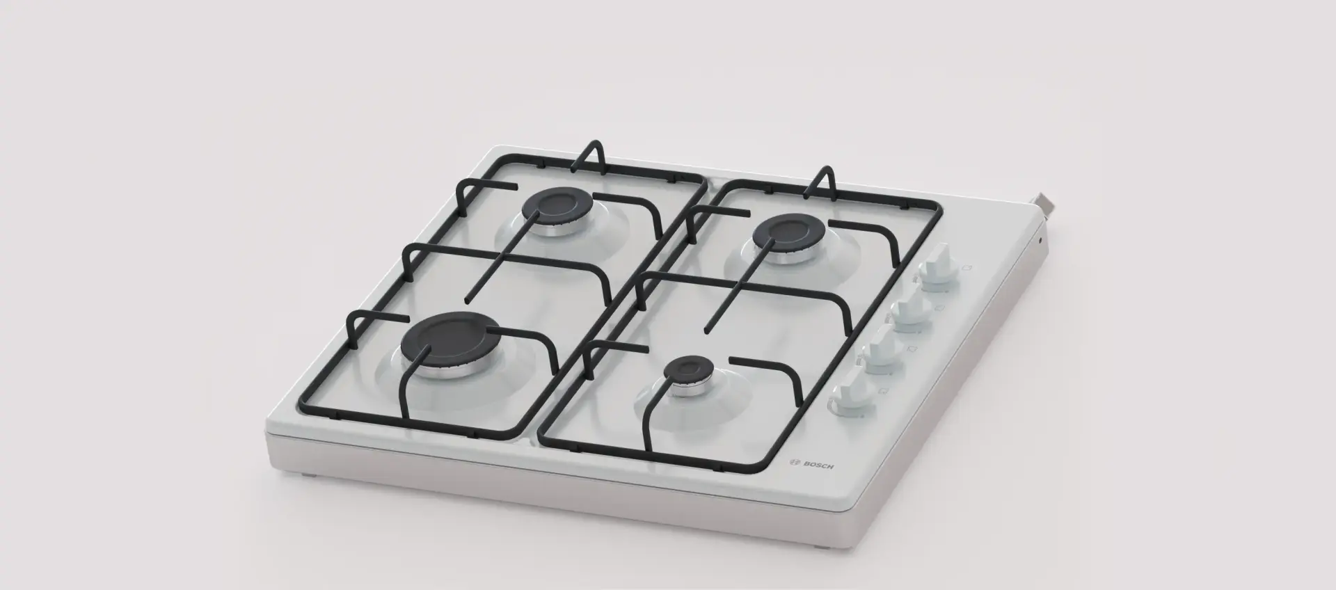 Bosch Serie 2 Gazlı Set Üstü Ocak 60 cm Emaye Beyaz PBP0C2K80O