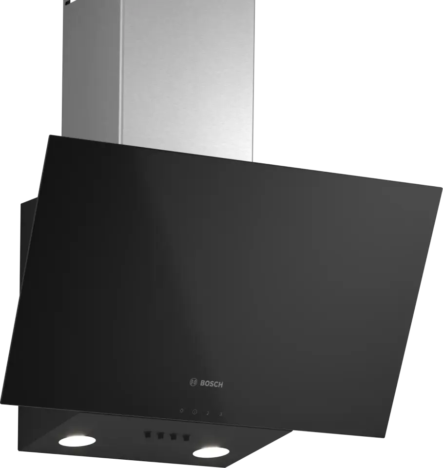 Bosch Serie 2 Duvar Tipi Davlumbaz 60 cm Cam Siyah DWK63PJ61T